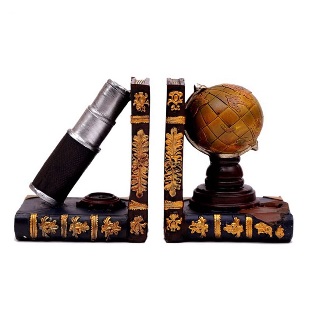 Book Ends American Retro Globes Bookends Resin Books Rely Study Decorations Ornaments Book Ends Organize Bookend Office Furnishings For Home Office