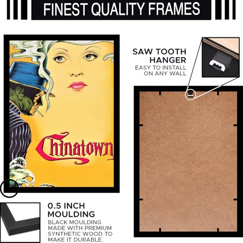 Image of BLINKART Chinatown (1974) Movie Poster Frame 8x12 Inch | Premium 300 GSM Paper Wall Print | Vintage Film Artwork for Home, Bedroom, Living Room, Office | Framed Photo Decor