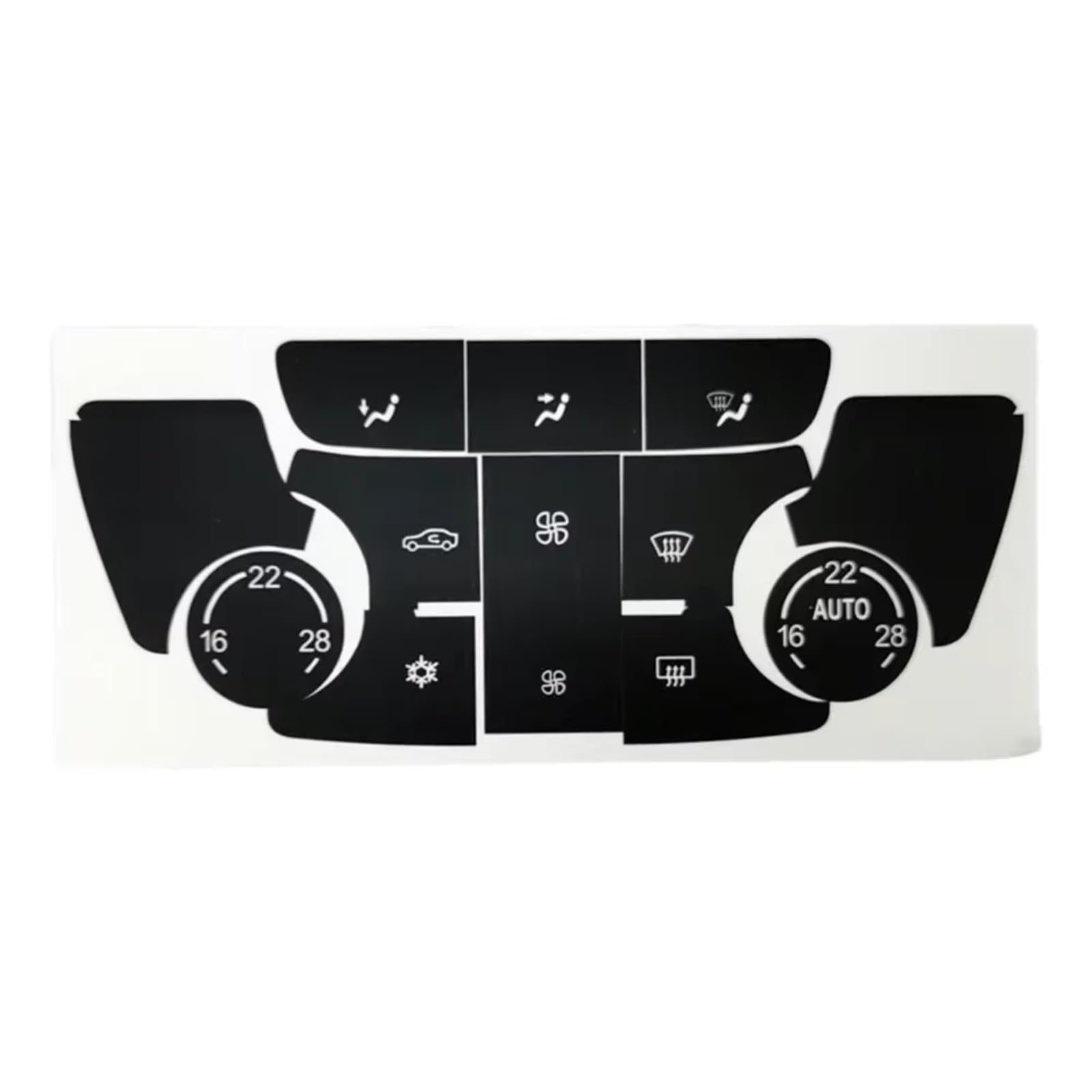 Auto Interior Trim Compatible with Buick for Verano for Encore Car Air Conditioning Stickers Center Console Button Decals Black Repair Accessories Set(Size1)