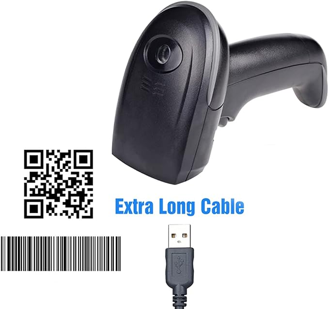 Lector de códigos de barra 1D 2D USB UNIDEEPLY negro miniatura 8