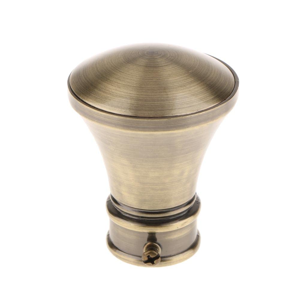 2 Anciens Embouts De Barre / Tringle à Rideau En Bronze Doré - 14 Cm - Occasion