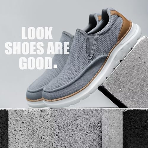 Image of Mens Boat Shoes Casual Loafers Slip On Walking Dress Sneakers Mesh Business Oxfords Work Lightweight Soft Sole