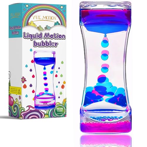 YUE MOTION Liquid Motion Bubbler - Sensory Fidget Desk Toy for Kids & Adults - Fidget Tubes for Stress Relief and Focus- Calming Visual Bubbler Toys for Classroom, Desk Decor, Gift Idea