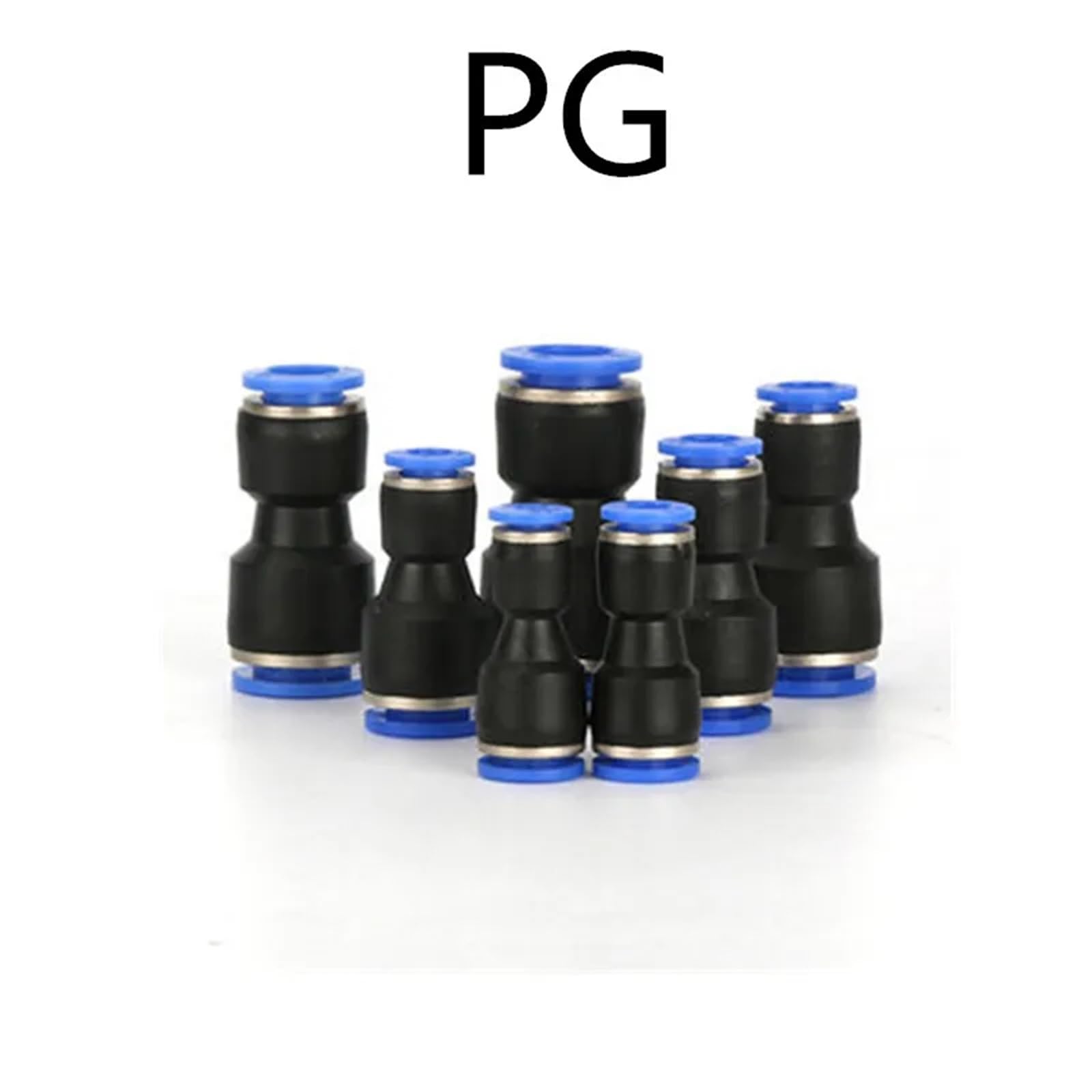 50 unidades/100 piezas de poliuretano PV tipo L de 90 grados de 2 vías de conexión neumática de plástico de 4 mm, 6 mm, 8 mm, accesorios de bloqueo de deslizamiento rápido (PG 10-6 mm, 100