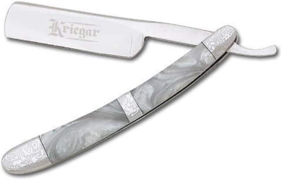 Kriegar Pearl Razor Folding Knife with Elegant Scrollwork