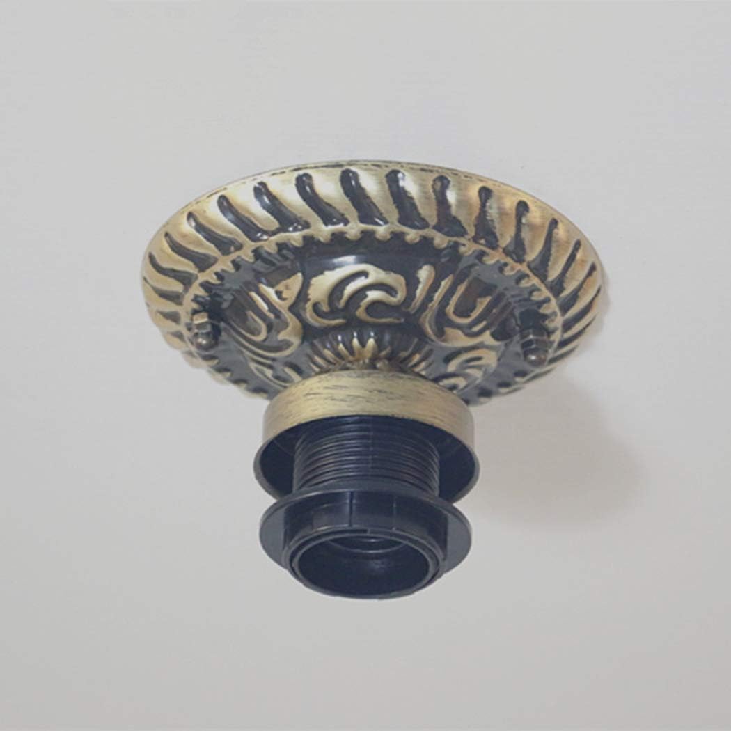 GDLight European Retro Baroque Ceiling Lamp Tiffany Style Stained Glass Lamp Shade Lighting Fixture for Bar Restaurant Aisle Corridor Balcony Porch, 8 Inch