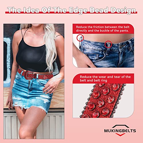 Men Women Rhinestone Belt Luxury Strap Leather Sparkle Studded Belts Western Bling Bling Diamond Cowboy Belts3