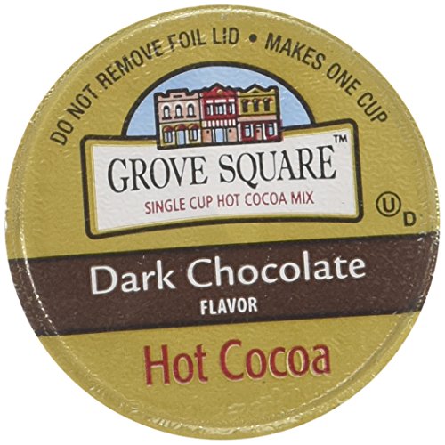 Grove Square Hot Cocoa Cups, Dark Chocolate, Single Serve Cup for Keurig K-Cup Brewers, 48 Count (Packaging May Vary)