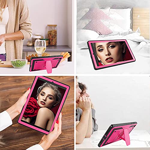Soatuto For Alcatel Joy Tab 2 / Tcl 8 Inch Tablet Case With Tempered Screen Protector Kids Friendly Sturdy Case Built Stand For Alcatel Joy Tab 2 2020 Model 9032Z / Tcl Tab Model 9048S 8" (Pink+1 Pcs) #TOP6