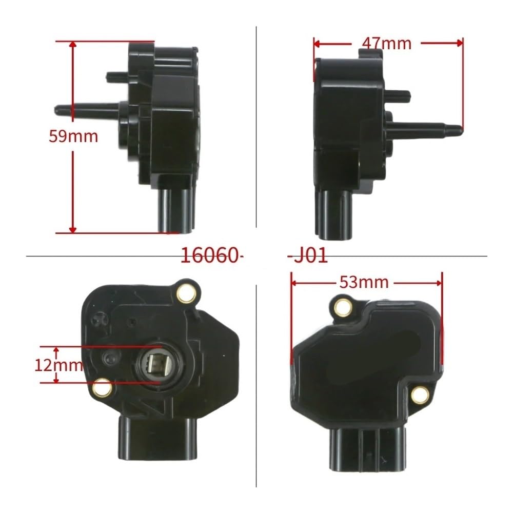 16060-KVS-J01 Misura for Ho SH125 SH150/Rs150 2017-2018 CB190R 2016-2020 FAN160 TITAN160 Moto Sensore di Posizione della Valvola A Farfalla Tps