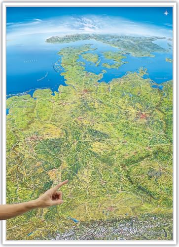 Panoramakarte Deutschland Poster einseitig laminiert