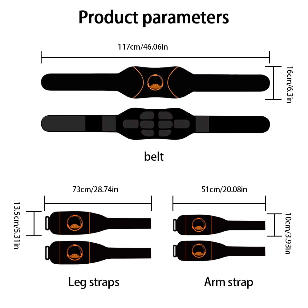 ABS Electroestimulador Muscular - EMS Tonificador Muscular, 10 Modos y 30 Intensidades, Electroestimulador Cuerpo Completo AB/Brazo/Pierna/Gluteos Electroestimulador, Estimulación Muscular par