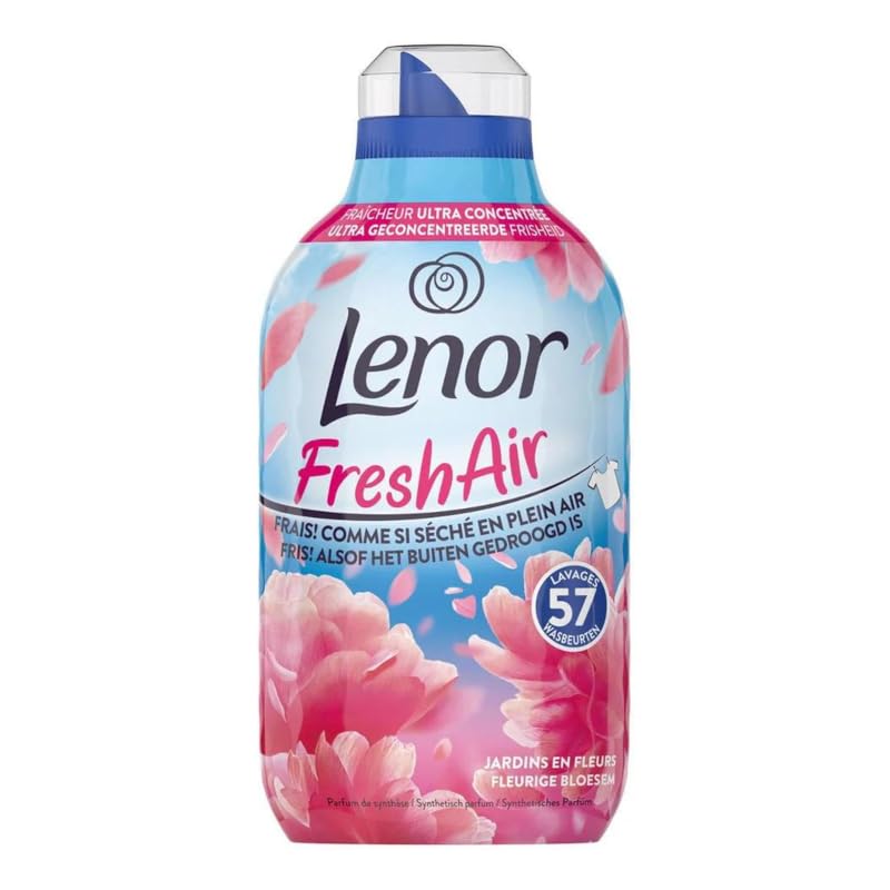 Lenor Fresh Air płyn do płukania tkanin 456 – wyjątkowo skoncentrowana świeżość, butelka z recyklingu