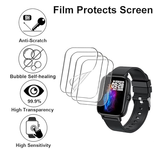 Smaate T42SPTR24 Soft Screen Protector Compatible With 1.69 Inch Or 1.7 Inch Smartwatch Iaret I18 thumb #2