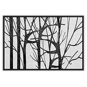 signwin Framed Canvas Wall Art Black and White...