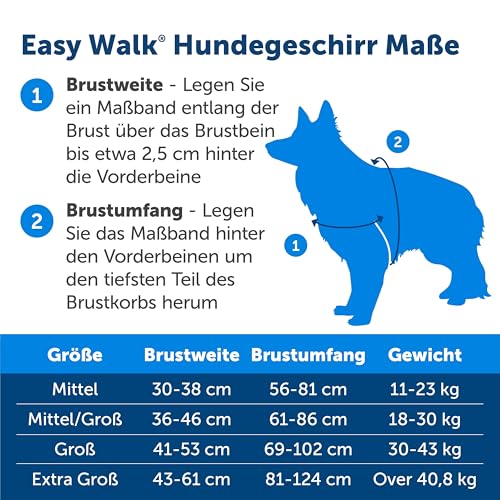 PetSafe Easy Walk Geschirr, zugfreies Gehgeschirr für Hunde, verstellbare Passform, inkl. 1,8 m Leine, Small-Schwarz/Beige