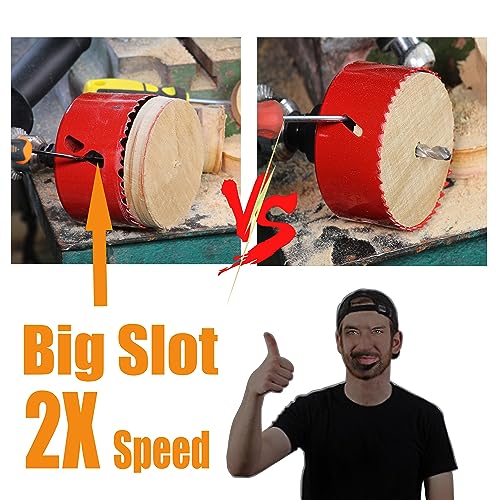 WowSupM 140 mm HSS Bi Metal Hole Saw for Thick Wood Metal, 140mm - Image 3