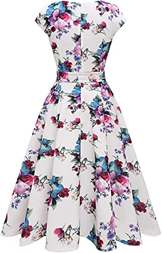 Image of DRESSTELLS Women's Cocktail Dresses, Formal Wedding Guest Modest Church Vintage Tea Party Midi Evening Dress