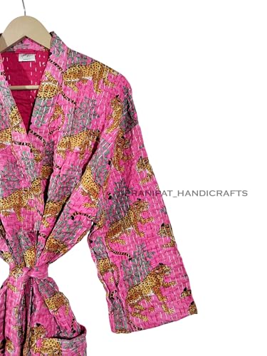 Ethnic Women Jacket Kantha Evening Wear Lightweight Jacket Front Open Midi Cotton Hippie Christmas Wear4