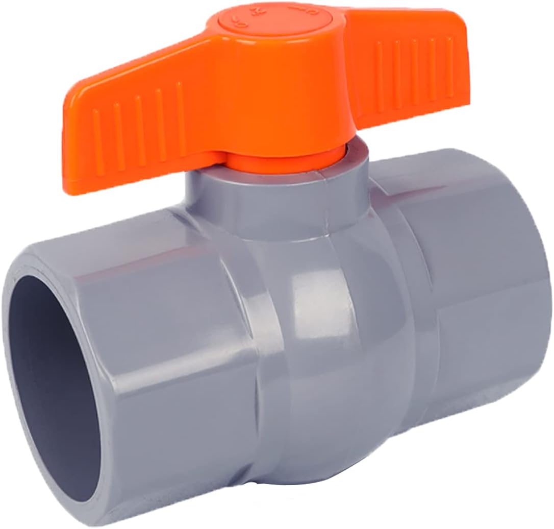 2 inch Inline Slip PVC Ball Valve Schedule 80 Compact T