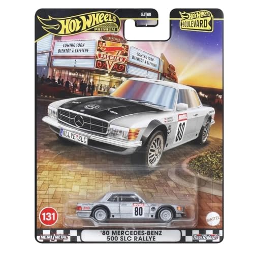 Hot Wheels '80 Mercedes Benz 500 SLC Rallye 131 Boulevard 1:64 Modellauto Kinder Spielzeug Sammlerstück Coupe Oldtimer Rallye Youngtimer… – Ansicht 1