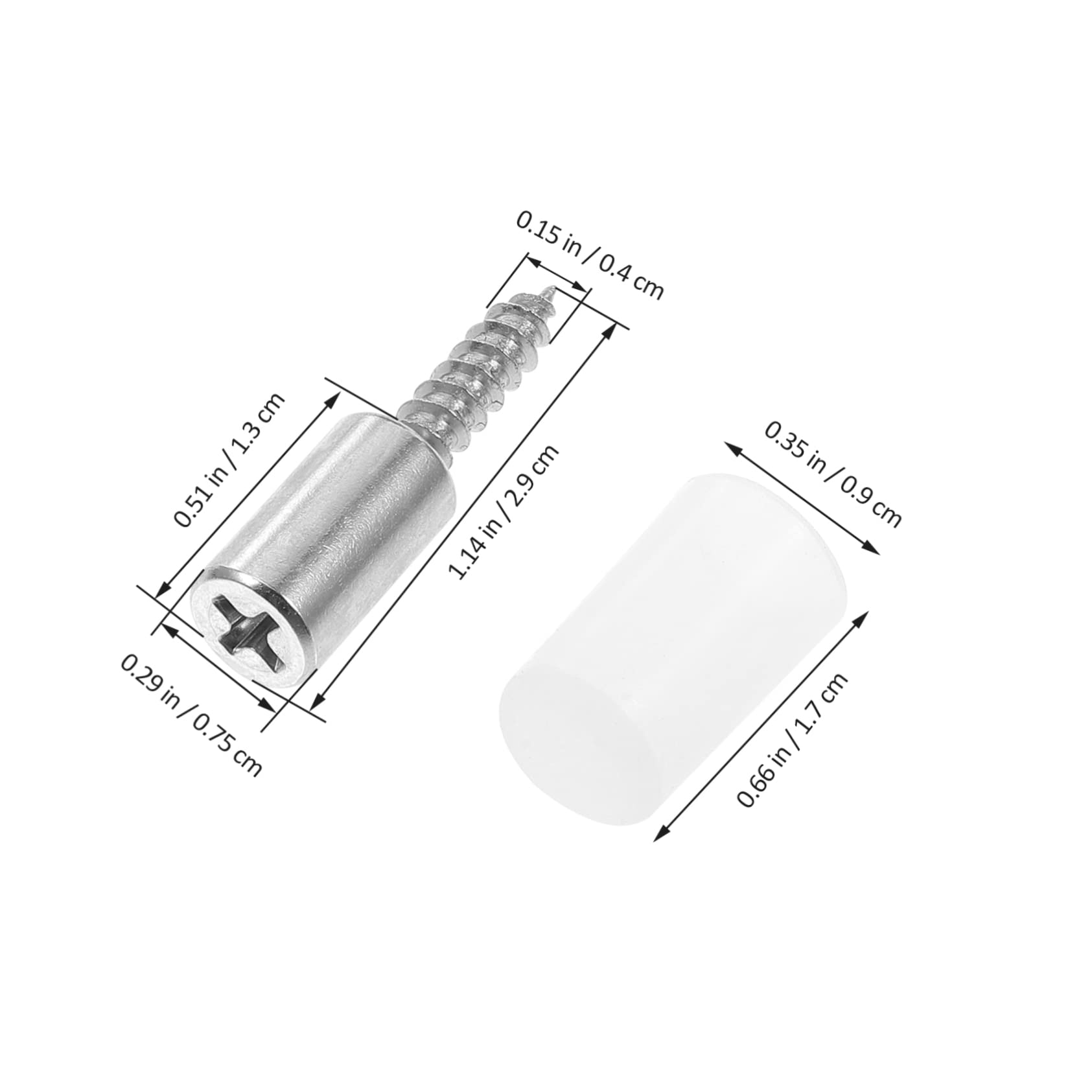 Lot De 12 Piquets De Support D'étagère - Épingles à Visser - Argenté - Uxcell - Neuf