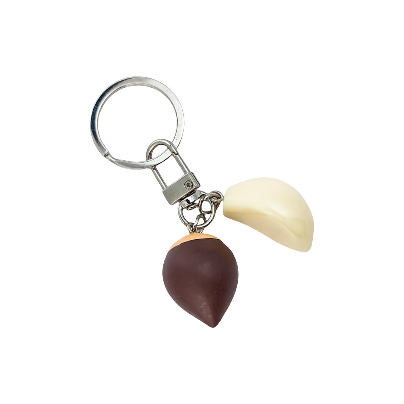 Baodss Realistic Chestnut Keychain Handmade Miniature Nut Charm Keyring With Authentic Detail Stylish Cultural Accessory