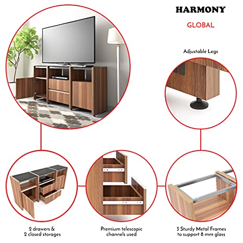 Image of Studio Kook Harmony Global Engineered Wood TV Entertainment Unit (Walnut)