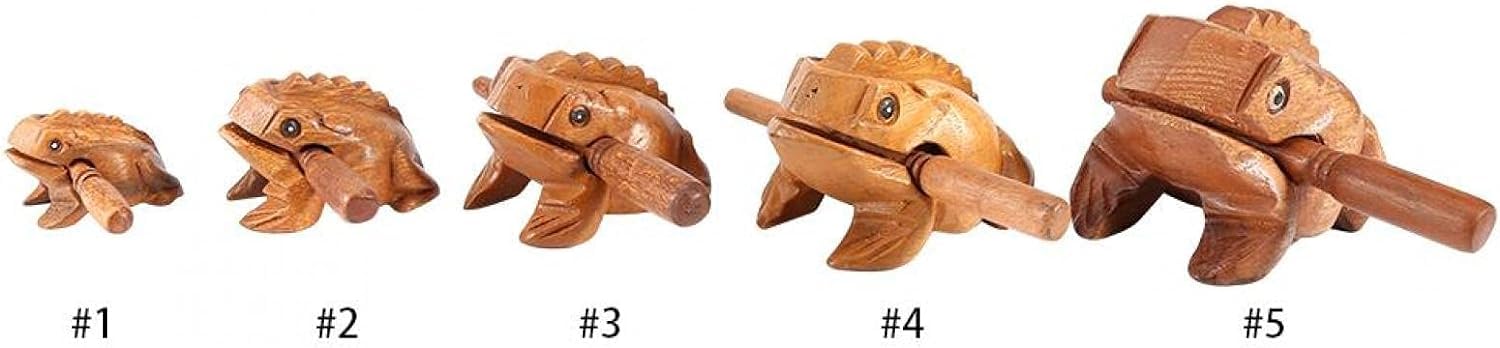 Drewniana żaba, tajskie tradycyjne rękodzieło, drewniana żaba szczęścia, Feng Shui, dekoracja ropuchy szczęścia, do domu, biura, figurki artystyczne, dekoracja, miniatury, prezent, 5,8 cm