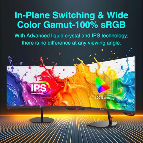 Image of ArcticPro 24.5 inch 300Hz 240Hz Gaming Monitor, FHD 1080p, 1ms, Fast IPS Monitor, Adaptive sync, PC Monitor, sRGB 120%, Ultra Slim, DP x2, HDMI x2, VESA, with DP Cable up to 300Hz