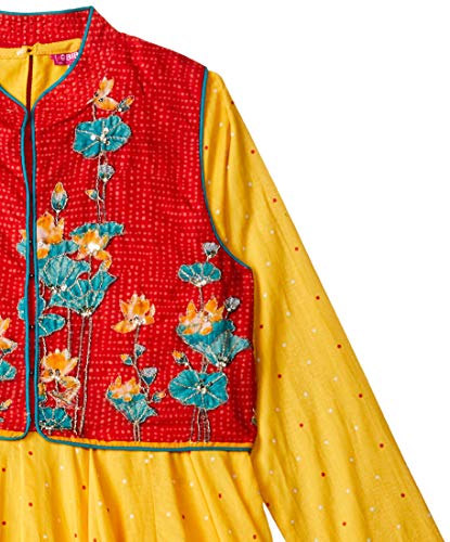 Image of BIBA Girls Cotton Anarkali Salwar Suit Set For Girls
