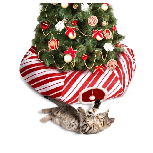 Festive Cat Tunnel Bed and Cave
