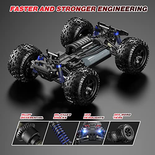 Ivienx Rc Remote Control Cars Trucks, 1/16 Scale Hobby 4X4 Offroad Cars For Adults[Red][30+ Mph][Double Batteries+Charger][2.4 Ghz Controller],Monster Rc Cars Toys For Adult,Kid Boy Age 8-12 7-10 #TOP4