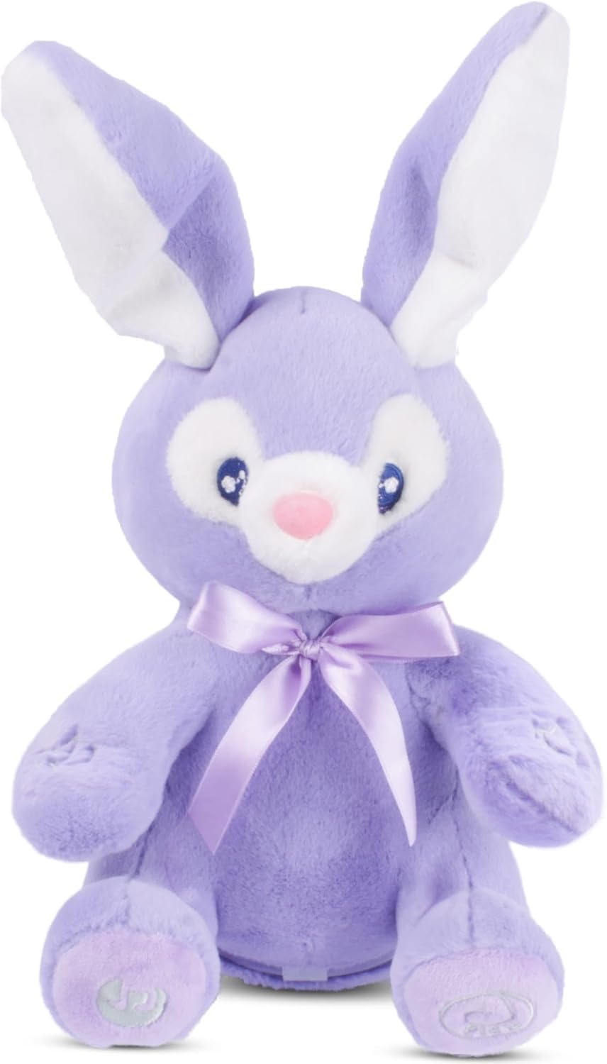 Dimple Bella Bunny Stuffed Animal - Animated Interactive Soft Bunny Plush Toy with Peek-a-Boo Feature and Singing Songs - Perfect Christmas Baby