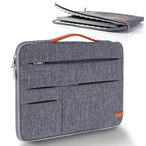 KINGSLONG Laptop Sleeve Case,15-15.6 Inch Handle Shockproof Laptop Case For Men Women Protective Slim Laptop Sleeve,Sponge Bubble Pad Laptop Cover Handbag With Hp Asus Dell Lenovo ï¼ˆGrayï¼‰
