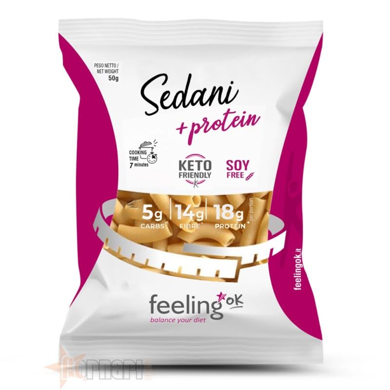 Feeling Ok Sedani Low Carb 7 x 50 grammi Pasta Proteica