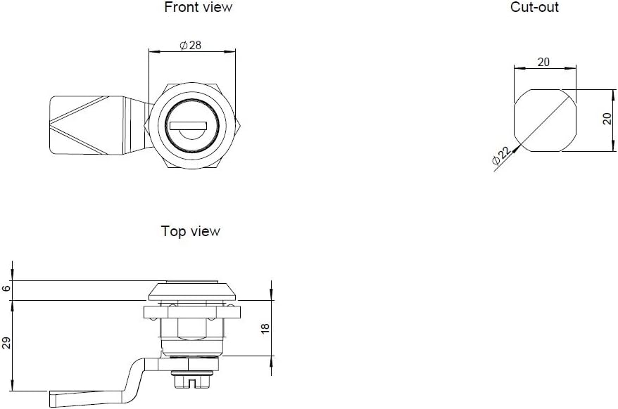 Eldon Control Panel Lock Eldon ALL506 Control Cabinet Lock User Manual