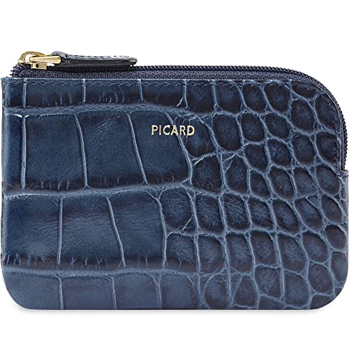 Porte-monnaie Weimar Picard bleu en cuir avec étui à clés