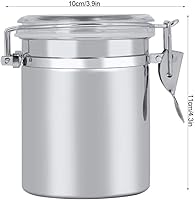 Vista 2 de Fdit Recipiente de almacenamiento de café y alimentos de acero inoxidable, recipiente de café, tarro de almacenamiento de alimentos, té, azúcar