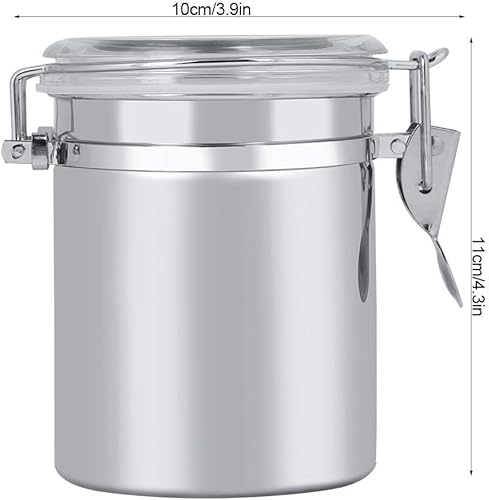 Miniatura 2 de Fdit Recipiente de almacenamiento de café y alimentos de acero inoxidable, recipiente de café, tarro de almacenamiento de alimentos, té, azúcar,