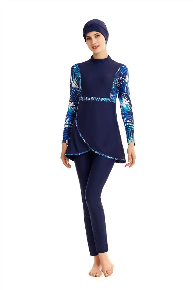 Traje de baño musulmán Modesto Traje de baño islámico Hijab Cobertura Completa Traje de baño Traje de baño Ropa de Playa Bikini