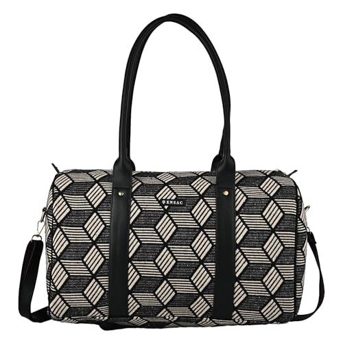 Image of ENSAC Travel Duffle Bags for Women, Large Cabin Waterproof Weekender Bag, Carry-On Overnight Travel Bag with Adjustable Shoulder Strap