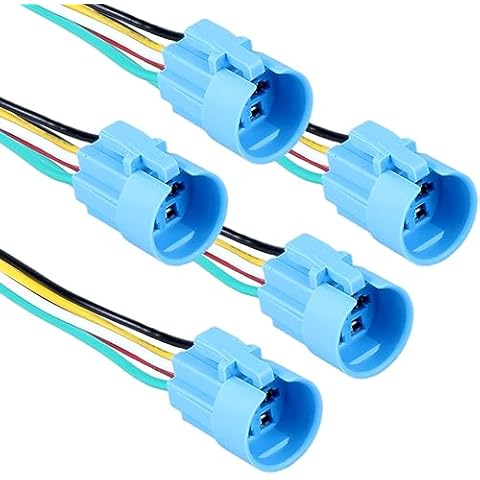 DMWD 5pcs Push Button Switch Connector, Pigtail, Wire Connector, Socket Plug for 19mm Push Button Switch Cover