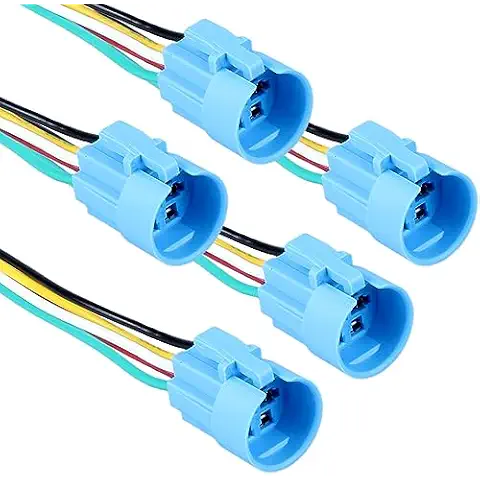 DMWD 5pcs Push Button Switch Connector, Pigtail, Wire Connector, Socket Plug for 19mm Push Button Switch Cover