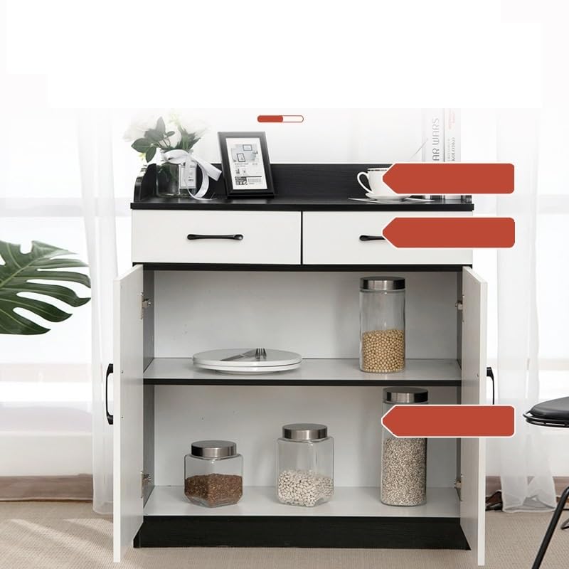 Küchenvorratsschrank Sideboard, schlicht, modern, for Wohnzimmer, Küche, Lagerschrank, Weinschrank, Vorbereitungsschrank, Teeschrank, Seitenschrank Buffetschrank Mit Stauraum(60*40*90cm)