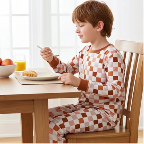 Image of PATPAT Toddler & Kids Pajama Sets with Bamboo Viscose, Snug Fit Pjs for Girls, All-Season Comfort Sleepwear, Ages 2-12 Years