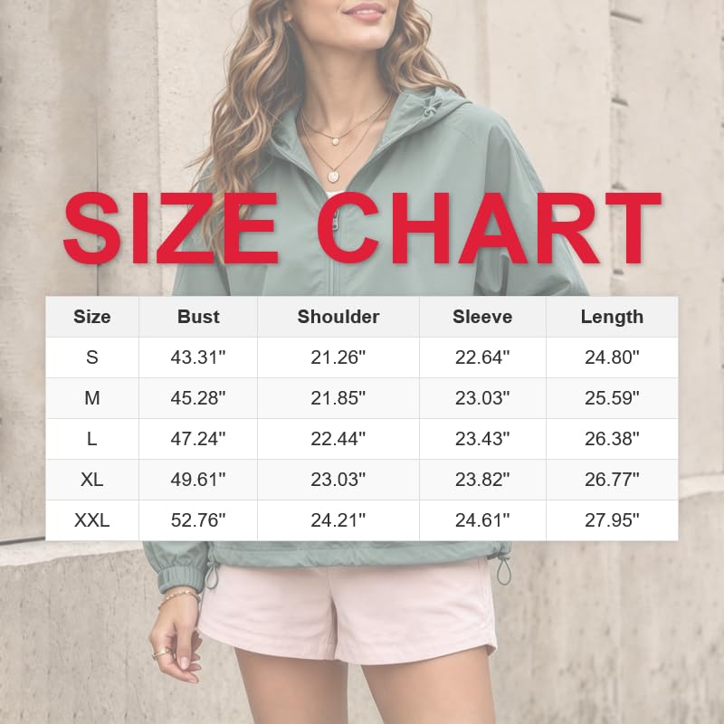 Elneeya Women Windbreaker Jacket Waterproof Quick Dry Hooded Rain Jackets - image 4