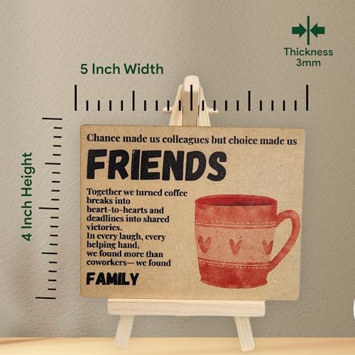 Wooden Friends Plaque with Easel – Appreciation Gift by tinydabba - 3