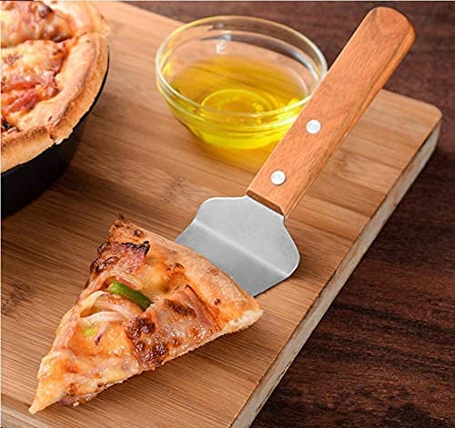 Image of Pie Server with Wood Handle, Stainless Steel Blade Cake Server /Pizza Server (Pack of 1)