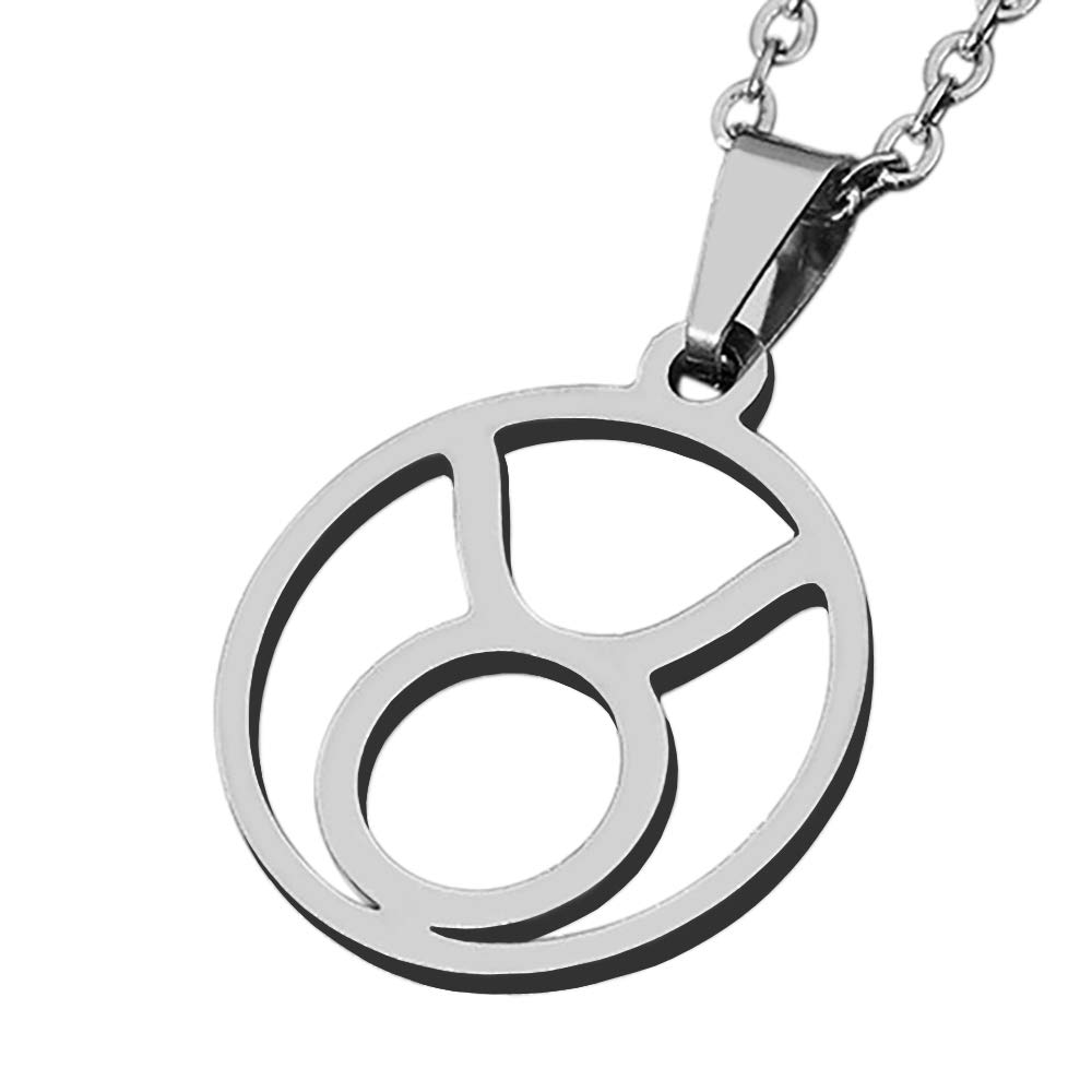 ZENSE - Collar del zodiaco Tauro para hombre ZP0235-A, diámetro 2 cm, con cadena